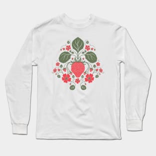 Wild Strawberry Botanical Long Sleeve T-Shirt
